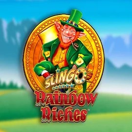 Slingo Rainbow Riches logo by Gaming Realms at Corgibet Casino