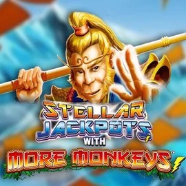Stellar Jackpots with More Monkeys slot visual from Lightning Box Game available on corgibetcasinoo.de